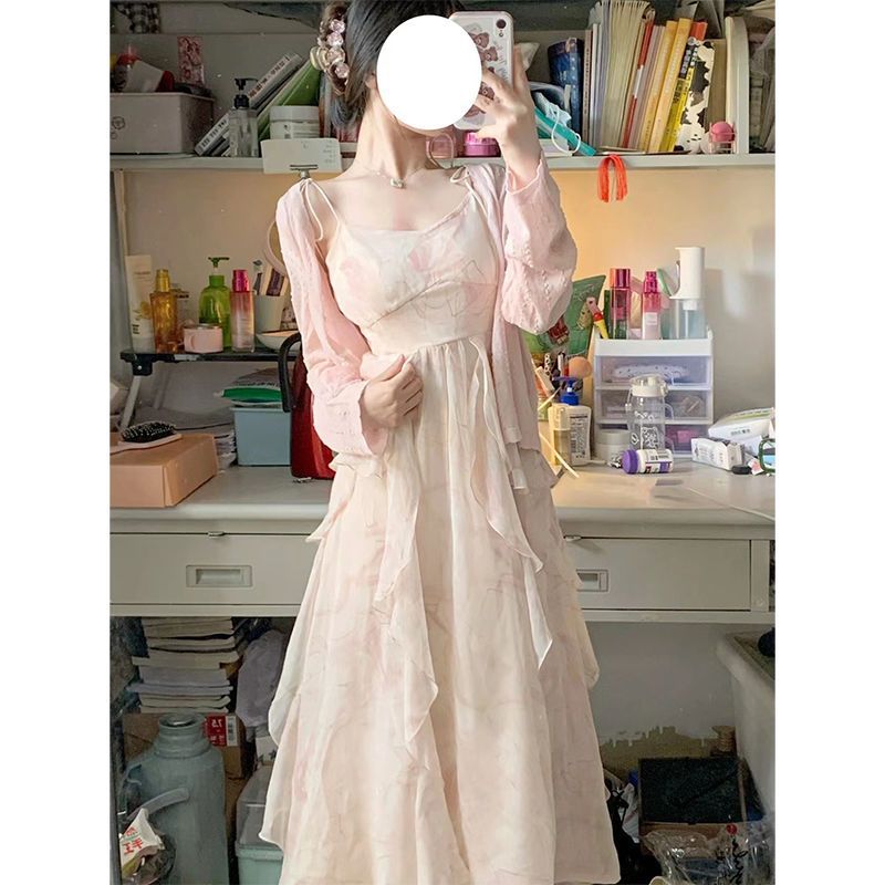 【1つ買うと10つ無料】チャオキシアンのウエストストラップドレス女性の夏の感覚優しい初恋のプリンセススカートスリーブ 【1つ買うと10つ無料】チャオキシアンのウエストストラップドレス女性の夏の感覚優しい初恋のプリンセススカートスリーブ