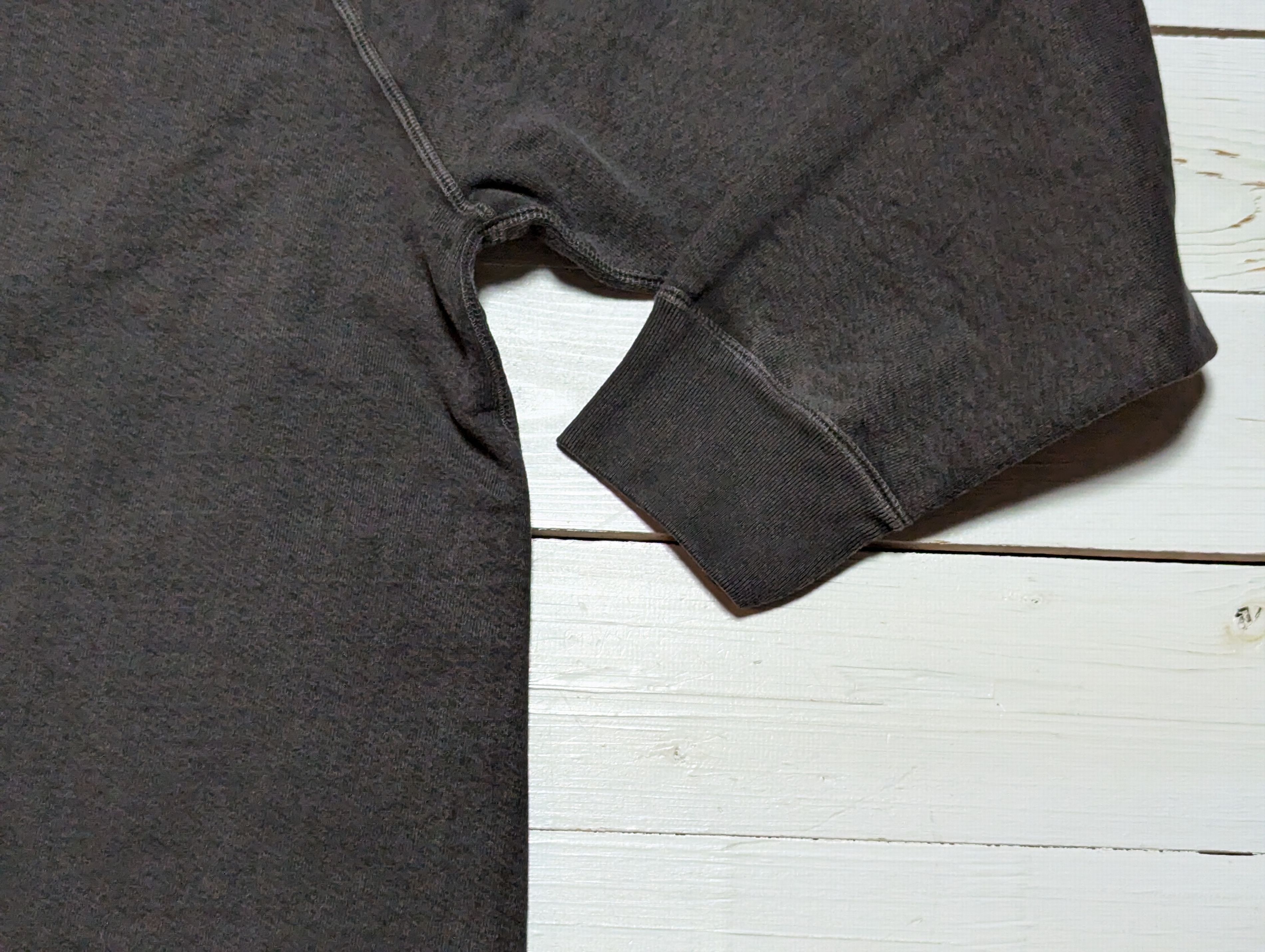 ピグメント ダイ 13オンス クルー ユーズドブラック メンズ スウェットシャツ 日本製 PIGMENT DYE 13oz CREW USED BLACK 040