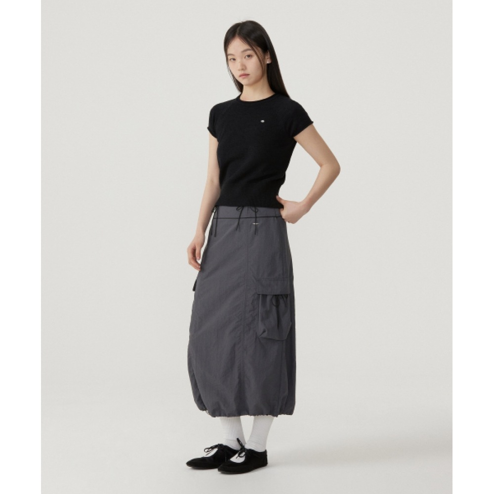 COVERNAT ウーマン バークラグランハーフニット Black COVERNAT ウーマン バークラグランハーフニット Black