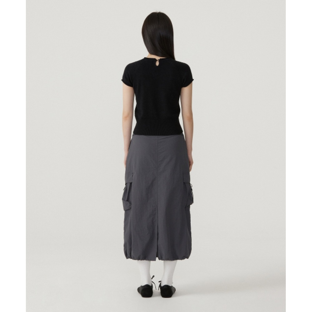 COVERNAT ウーマン バークラグランハーフニット Black COVERNAT ウーマン バークラグランハーフニット Black