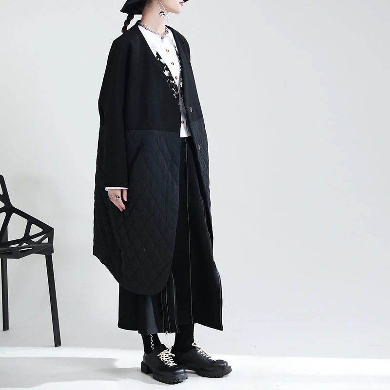 冬アウター ジャケット 大人かわいい秋冬キルティングアウター可愛い若見えVネックラシャ切り替え綿服厚手アウター 母の日 冬アウター ジャケット 大人かわいい秋冬キルティングアウター可愛い若見えVネックラシャ切り替え綿服厚手アウター 母の日