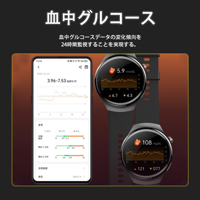スマートウォッチ 血糖値 血圧測定 丸型 通話機能付き BMI 尿酸値 血中酸素 ECG 心拍数 活動量計 歩数計 カロリー消費 走行距離 腕上げ点灯 SOSモード Smart Watch iPhon スマートウォッチ 血糖値 血圧測定 丸型 通話機能付き BMI 尿酸値 血中酸素 ECG 心拍数 活動量計 歩数計 カロリー消費 走行距離 腕上げ点灯 SOSモード Smart Watch iPhon