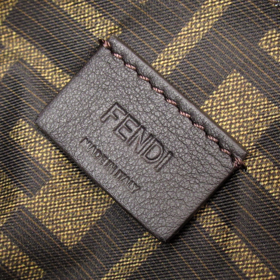 フェンディ FENDI ポーチ ズッカ キャンバス ブラウン