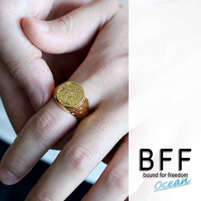 BFF 印台リング カレイキニ [bffr007-g-l]