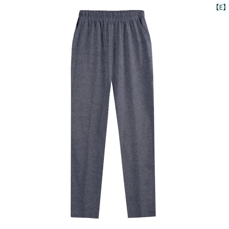 パンツ ズボン ウエストゴム レディース シニア 股上深め 大きめサイズ ストレッチ 楽ちん 太もも ふくらぎ シニア 夏 綿 薄手 スウェット 9分丈 ストレート ボトムス 体型カバー カジュアル