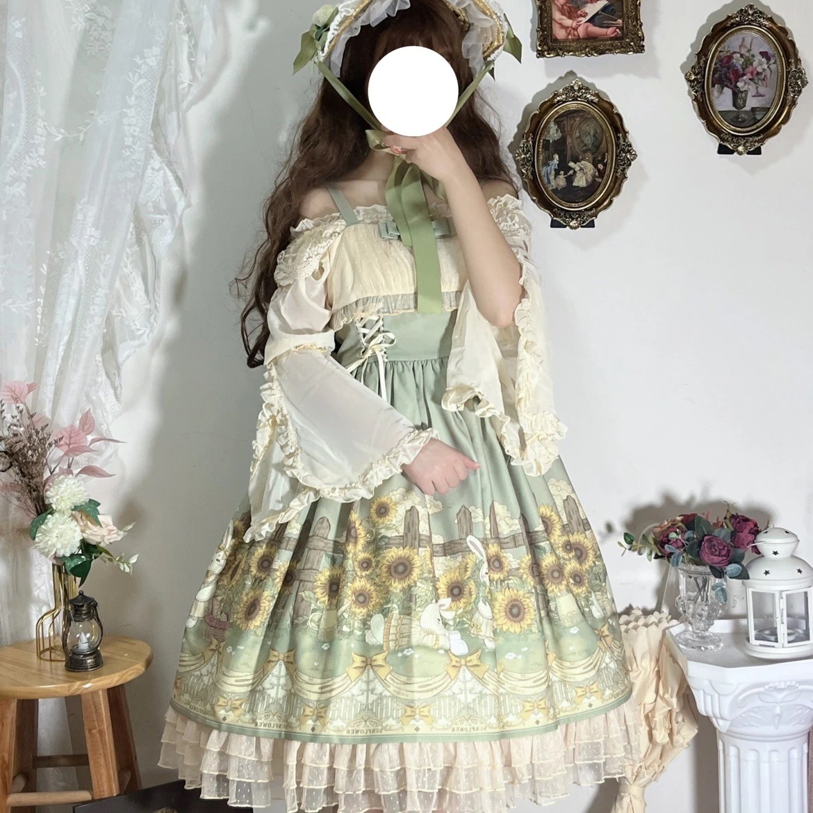 送 料 無 料正規品lolitaシフォンシャツロリータインナーシャツ一字襟姫袖ボトムシャツブラジャー