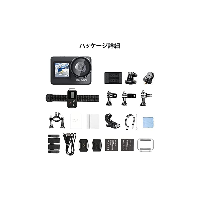 アクションカメラ 4Kウェアラブルカメラ IPX8防水10M 水中カメラ 6軸手ぶれ補正 リモコン付