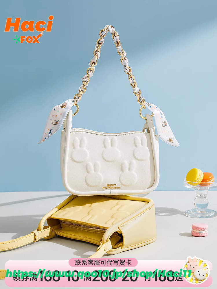 ハンドバッグサンリオ【3日出荷】ハンドバッグミッフィーバニーシニアセンスバッグシンプルニッチシルクスカーフチェーンわきバッグ百クロスボディショルダーバッグ女性