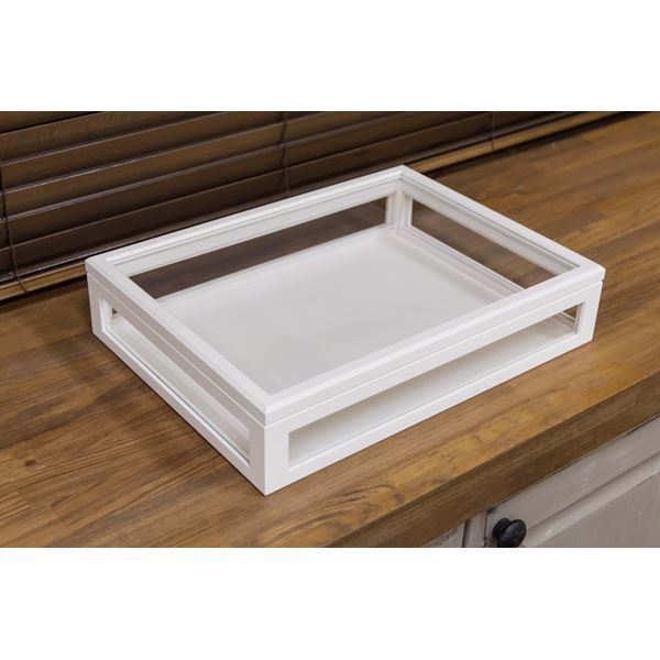 コレクションケース/ディスプレイケース 単品 大 幅40cm 木製フレーム ガラス製 ホワイト(白) 完成品 コレクションケース/ディスプレイケース 単品 大 幅40cm 木製フレーム ガラス製 ホワイト(白) 完成品