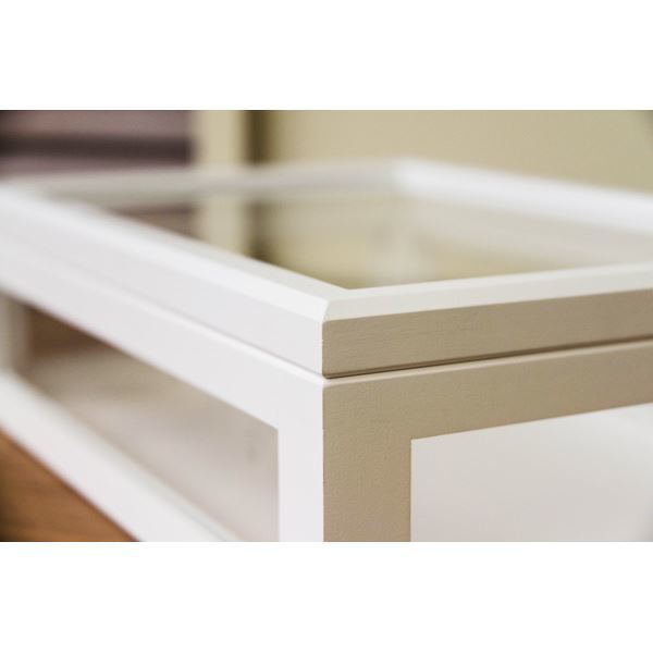 コレクションケース/ディスプレイケース 単品 大 幅40cm 木製フレーム ガラス製 ホワイト(白) 完成品 コレクションケース/ディスプレイケース 単品 大 幅40cm 木製フレーム ガラス製 ホワイト(白) 完成品