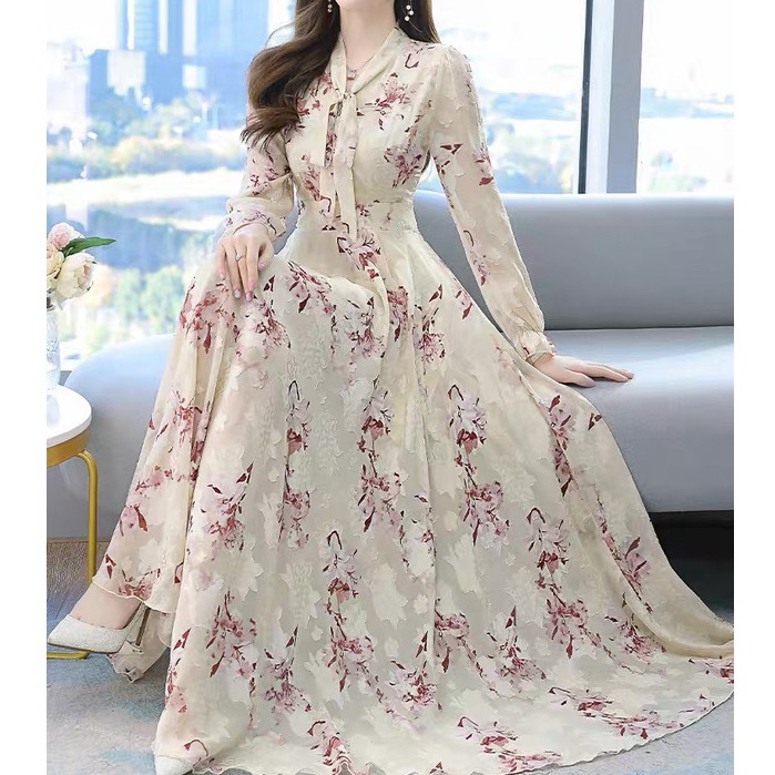 レディース ワンピース ロング 長袖 パフスリーブ フリル袖 Vネック ボウタイ フレア Aライン ハイウエスト シフォン きれいめ 上品 おしゃれ エレガント 主役級 存在感 プリンセス レディース ワンピース ロング 長袖 パフスリーブ フリル袖 Vネック ボウタイ フレア Aライン ハイウエスト シフォン きれいめ 上品 おしゃれ エレガント 主役級 存在感 プリンセス