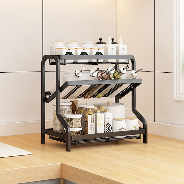 Qoo10] 調味料ラック スパイスラック 斜め置き