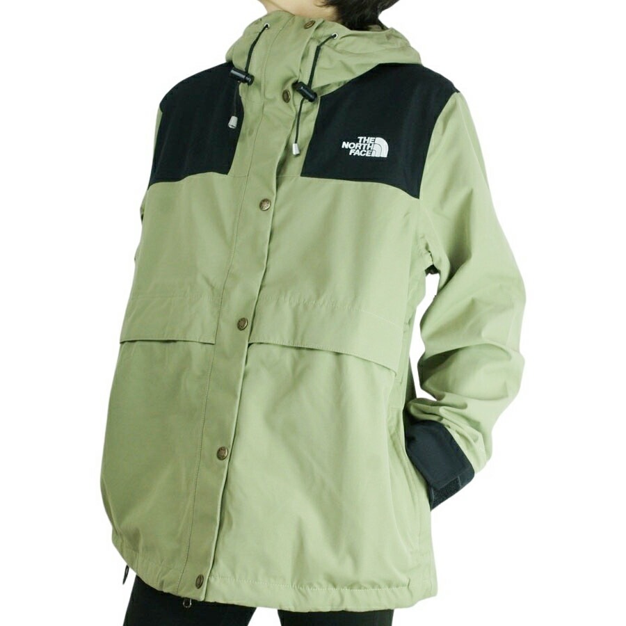 ノースフェイスレディース マウンテンパーカーW ECO MTN JKTウィメンズ エコマウンテンジャケットTMBLWDGN/TNFBLK(カーキ/ブラック)b