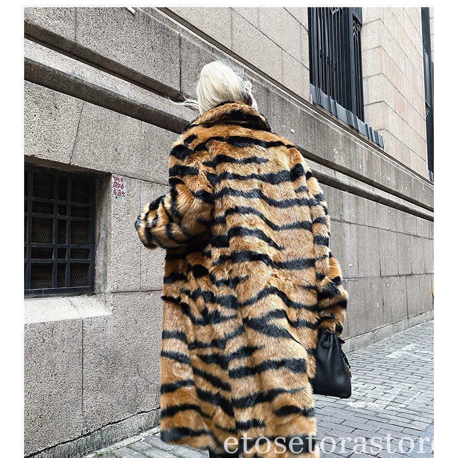 ファーコート 豹柄 毛皮コート ファーコート レディース アウター