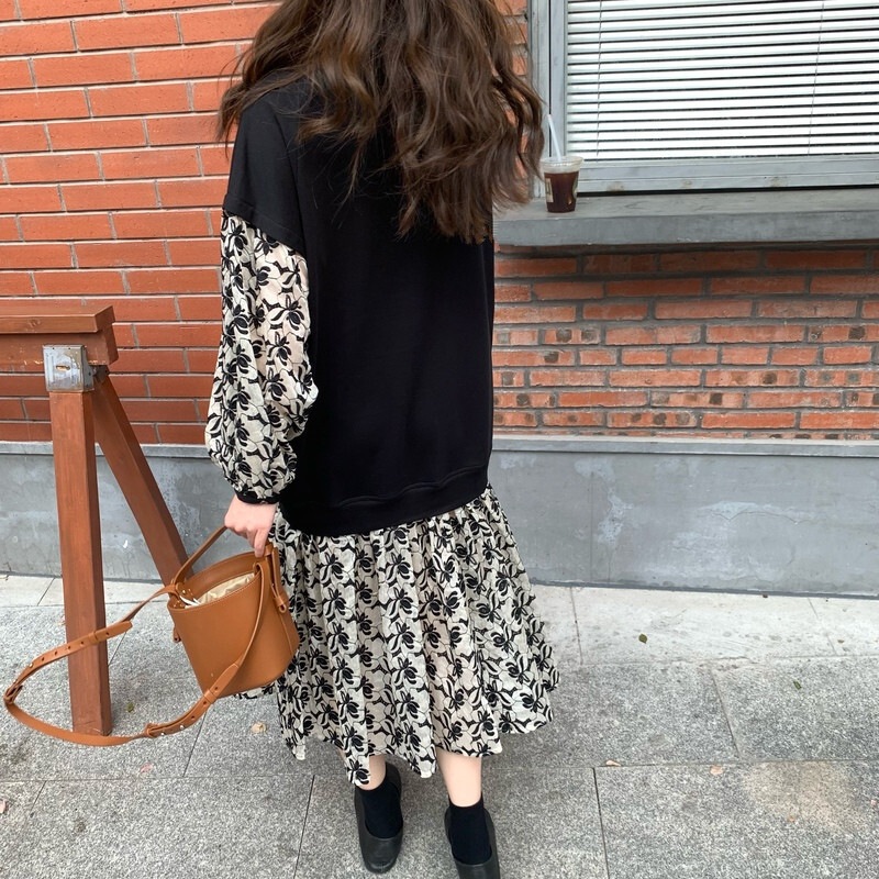 オーガンジー刺繍 ドッキングワンピース レイヤード風ワンピース モノトーン 長袖 ワンピース ドレス レディース カジュアル レディース 可愛い 体型カバー オフィスコーデ. ママコーデ オーガンジー刺繍 ドッキングワンピース レイヤード風ワンピース モノトーン 長袖 ワンピース ドレス レディース カジュアル レディース 可愛い 体型カバー オフィスコーデ. ママコーデ