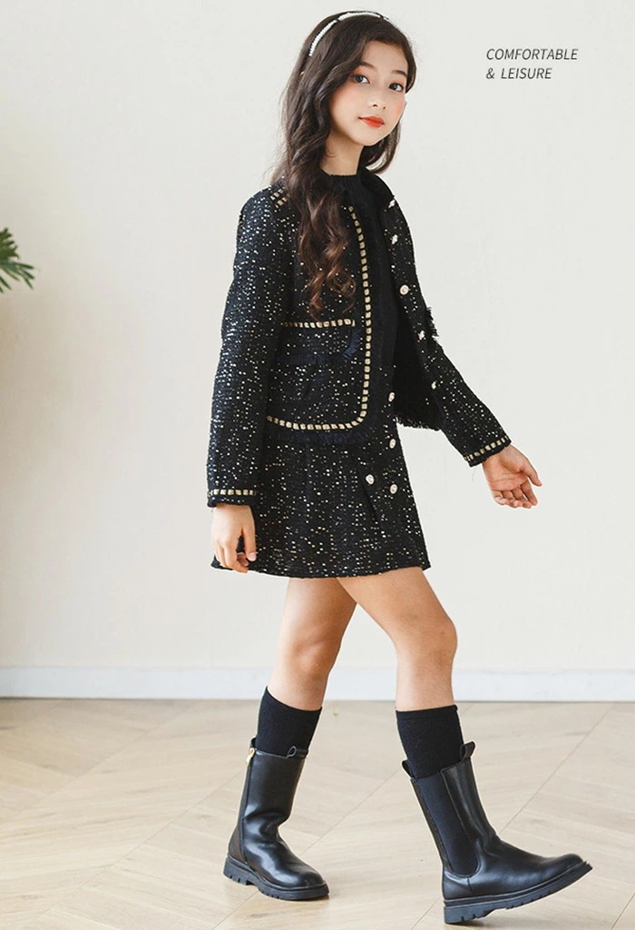 入学式 スーツ 女の子 卒業式 子供服 女の子 セットアップ 2点セット ボレロ ジャケット 入園式 スーツ フォーマルスーツ 韓国 発表会 普段着 おしゃれ 結婚式 ブラック 上下セット 女児スーツ