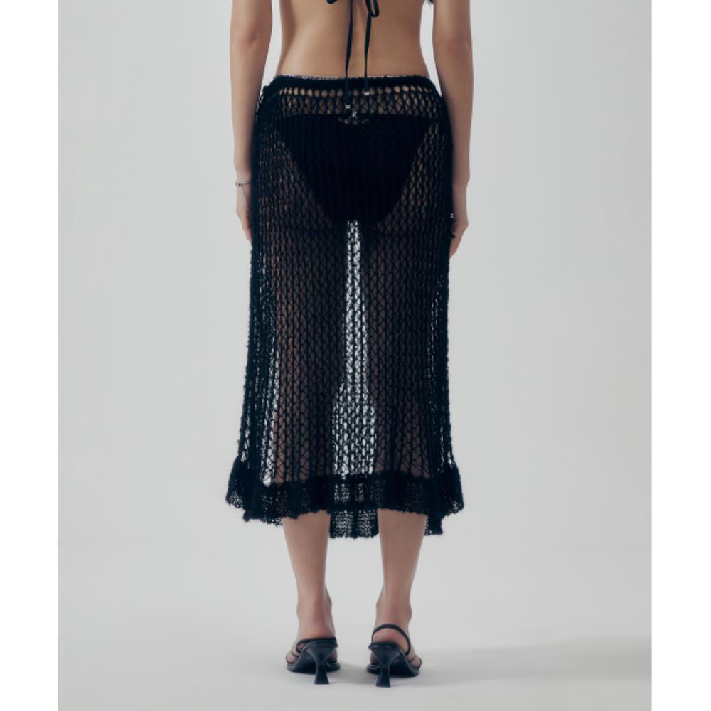 TREEMINGBIRD Soft Kint Layered Skirt Black TM2535KS002 TREEMINGBIRD Soft Kint Layered Skirt Black TM2535KS002