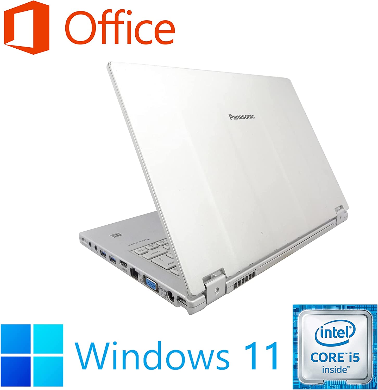 ノートPC CF-MX5/12.5型フルHD/タッチパネル搭載/Win 11/メモリ8GB/SSD128 MS Office 2021搭載/Core i5-6300U/Webカメラ/HDMI/WIFI