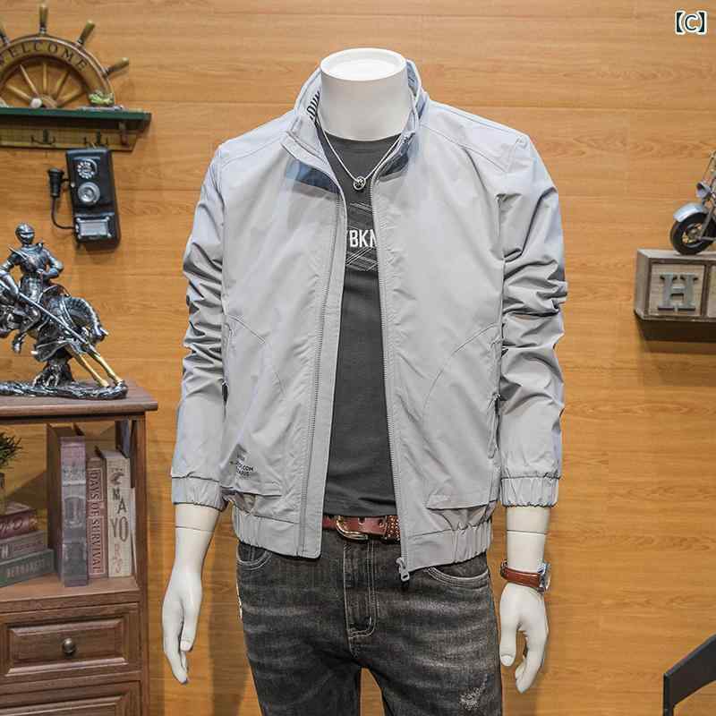 メンズ ファッション スタンドカラー ジャケット 春秋 トレンド カジュアル シンプル 韓国 テーラードジャケット メンズ ファッション スタンドカラー ジャケット 春秋 トレンド カジュアル シンプル 韓国 テーラードジャケット