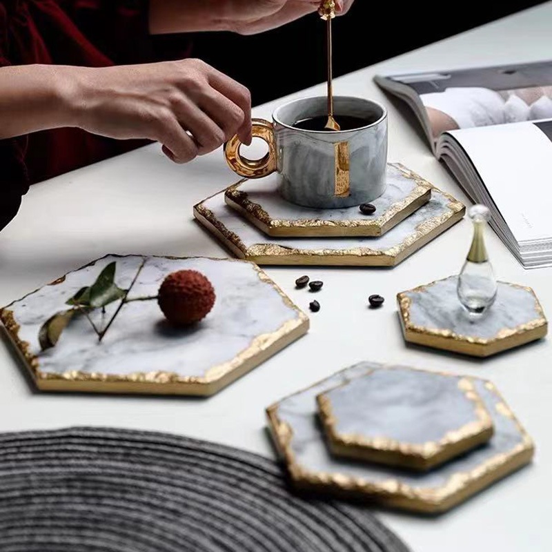天然大理石のコースター3枚セット おしゃれ かわいい フルーツプレート ディスプレイスタンド デザートプレート 収納トレイ 雑貨 ゴールド 天然大理石のコースター3枚セット おしゃれ かわいい フルーツプレート ディスプレイスタンド デザートプレート 収納トレイ 雑貨 ゴールド
