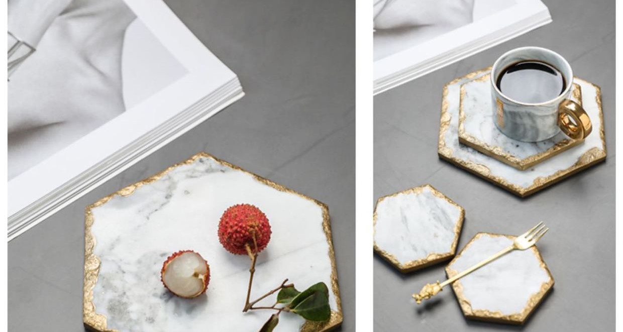 天然大理石のコースター3枚セット おしゃれ かわいい フルーツプレート ディスプレイスタンド デザートプレート 収納トレイ 雑貨 ゴールド 天然大理石のコースター3枚セット おしゃれ かわいい フルーツプレート ディスプレイスタンド デザートプレート 収納トレイ 雑貨 ゴールド