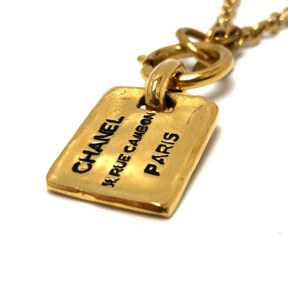 ネックレス タグ プレート メタル ゴールド