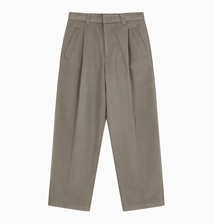 Wool Blend Relaxed Fit Pants (J326911 )