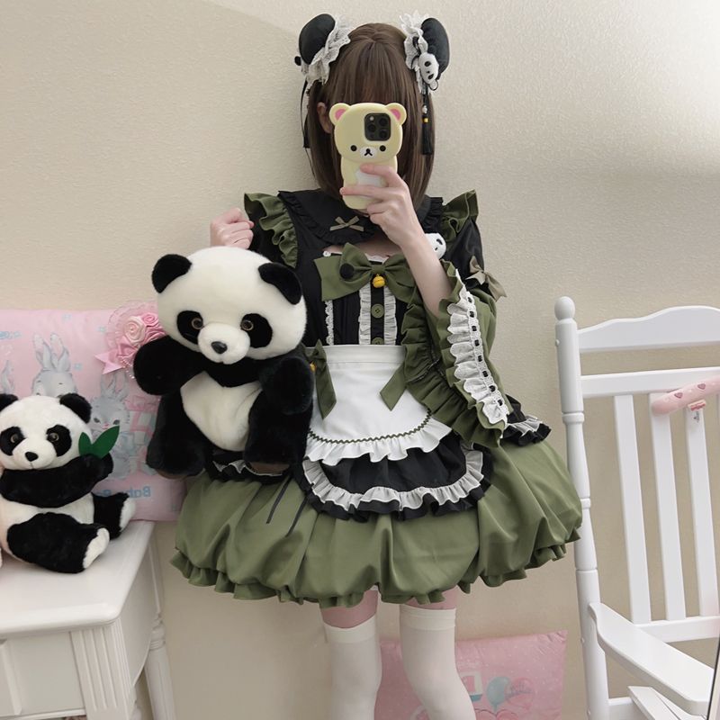 二次元 かわいい メイド服 洋装 コスプレ ロリータ 貴族風 ロリータ オリジナルデザインメイドロリータ洋装かわいい長袖opワンピース セット 二次元 かわいい メイド服 洋装 コスプレ ロリータ 貴族風 ロリータ オリジナルデザインメイドロリータ洋装かわいい長袖opワンピース セット