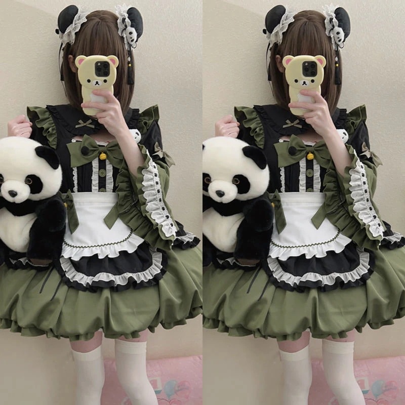 二次元 かわいい メイド服 洋装 コスプレ ロリータ 貴族風 ロリータ オリジナルデザインメイドロリータ洋装かわいい長袖opワンピース セット 二次元 かわいい メイド服 洋装 コスプレ ロリータ 貴族風 ロリータ オリジナルデザインメイドロリータ洋装かわいい長袖opワンピース セット