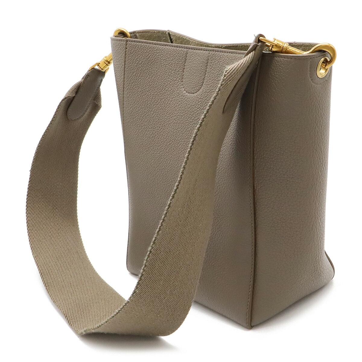 サングル バケットスモール ショルダーバッグ ワンショルダー セミショルダー 肩掛け レザー グレージュ ゴールド金具 18930 サングル バケットスモール ショルダーバッグ ワンショルダー セミショルダー 肩掛け レザー グレージュ ゴールド金具 18930