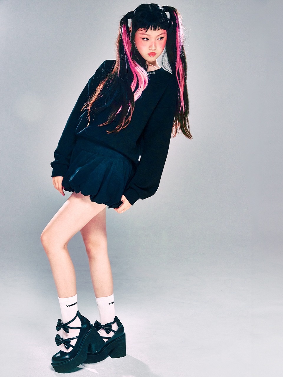 ミニスカート [YOUHEE] TUTU MINI SKIRT BALOON PANTS YOUHEE 完璧な脚を持つ TUTU MINI SKIRT BALOON PANTS