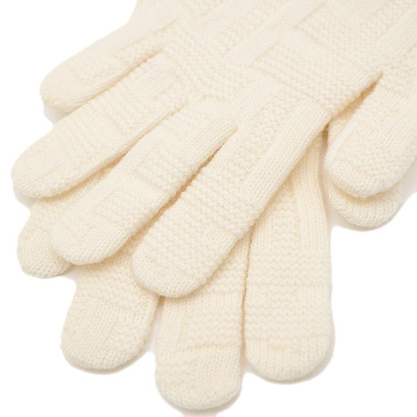 エルメス 手袋 フレカンス セリエボタン ウール ホワイト レディース Sサイズ 手袋