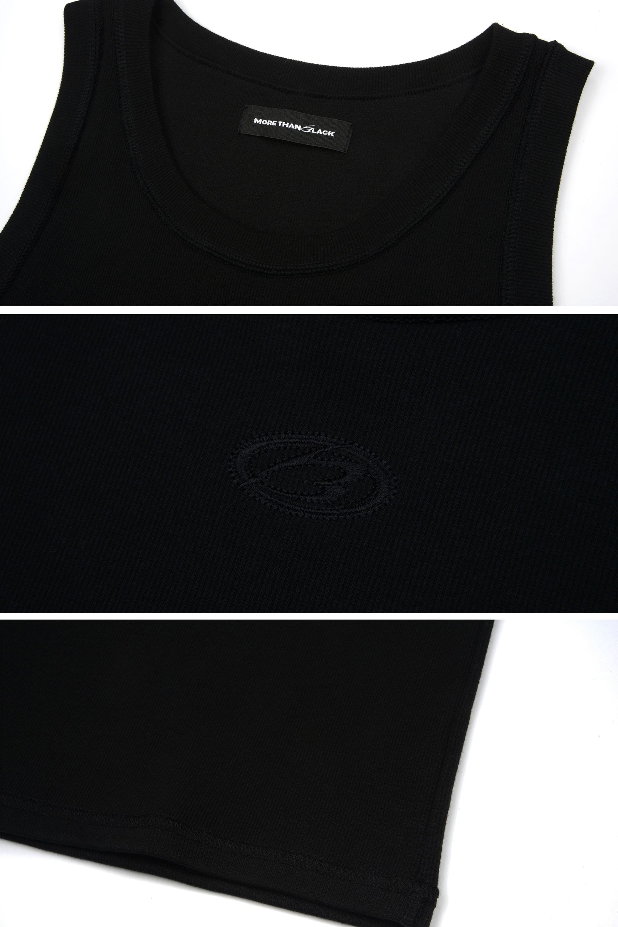 [MORE THAN BLACK] CUT OFF SLEEVELESS