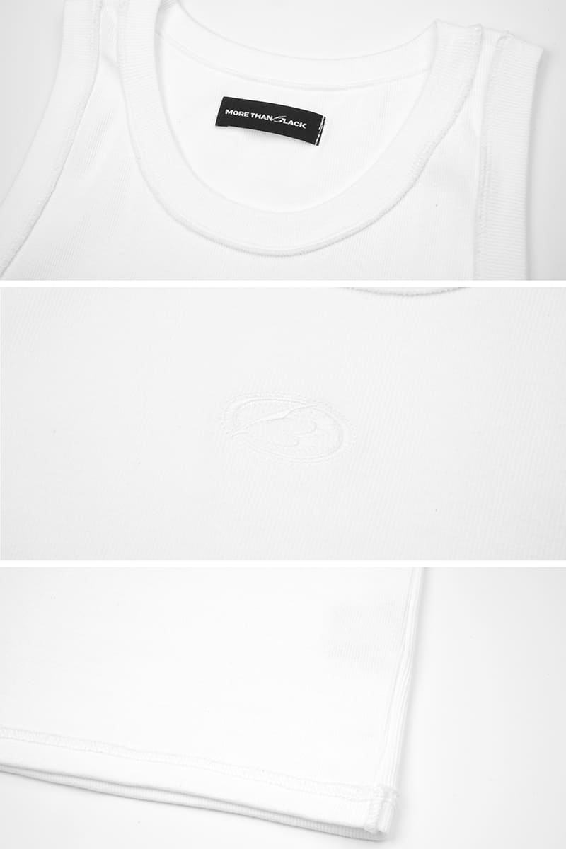 [MORE THAN BLACK] CUT OFF SLEEVELESS