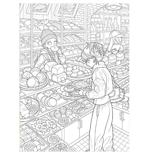 Qoo10] 韓国イラスト塗り絵カラーリングブック/全