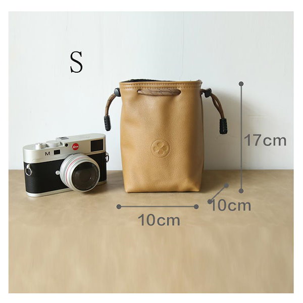 Qoo10] カメラポーチ 巾着型 カメラレンズポーチ
