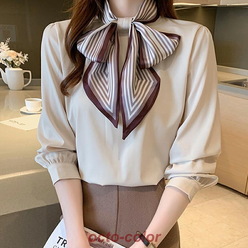 ボウタイブラウスリボンレディース長袖ボウタイブラウス立ち襟シフォンシャツブラウストップス柄華やかリボンタイオフィスカジュアルレトロ ボウタイブラウスリボンレディース長袖ボウタイブラウス立ち襟シフォンシャツブラウストップス柄華やかリボンタイオフィスカジュアルレトロ