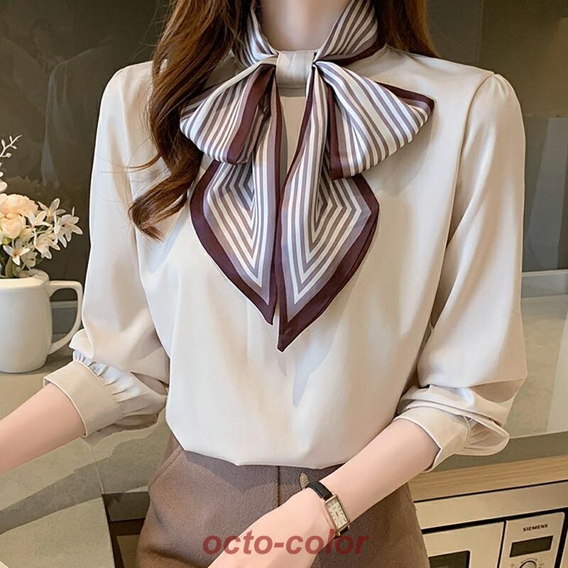 ボウタイブラウスリボンレディース長袖ボウタイブラウス立ち襟シフォンシャツブラウストップス柄華やかリボンタイオフィスカジュアルレトロ ボウタイブラウスリボンレディース長袖ボウタイブラウス立ち襟シフォンシャツブラウストップス柄華やかリボンタイオフィスカジュアルレトロ