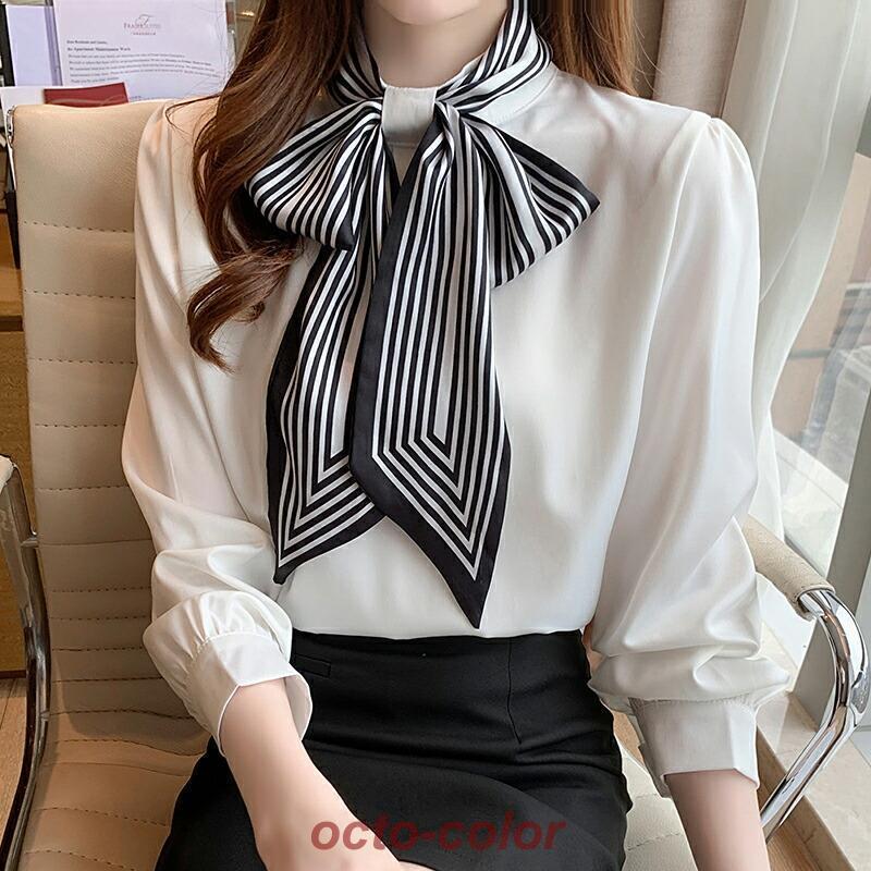 ボウタイブラウスリボンレディース長袖ボウタイブラウス立ち襟シフォンシャツブラウストップス柄華やかリボンタイオフィスカジュアルレトロ ボウタイブラウスリボンレディース長袖ボウタイブラウス立ち襟シフォンシャツブラウストップス柄華やかリボンタイオフィスカジュアルレトロ