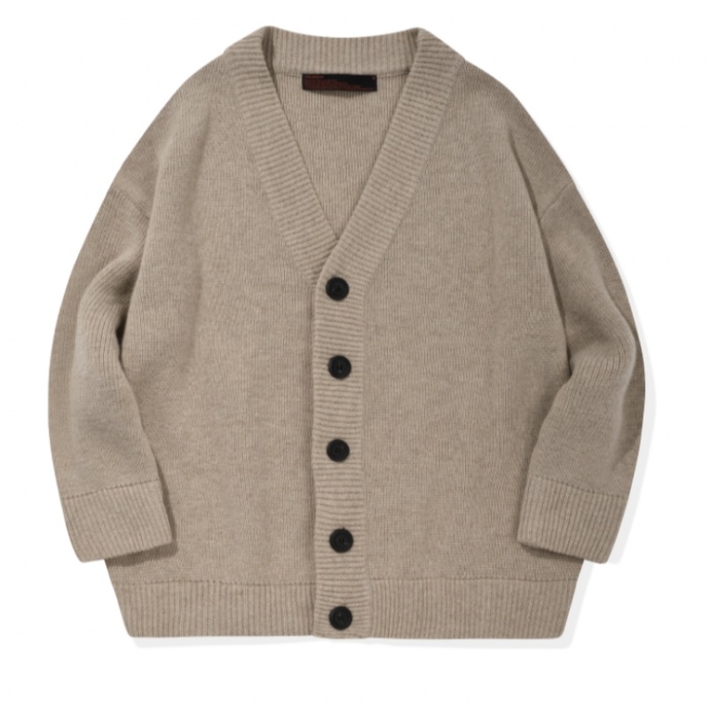 CPGNヘビーオーバーフィットラムスウールカーディガンオートミール