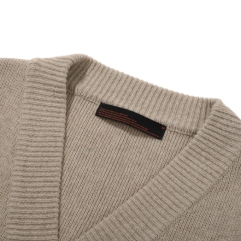 CPGNヘビーオーバーフィットラムスウールカーディガンオートミール