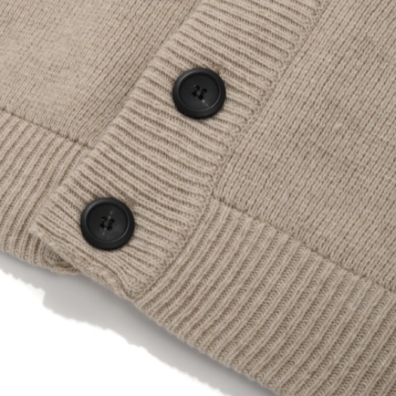 CPGNヘビーオーバーフィットラムスウールカーディガンオートミール