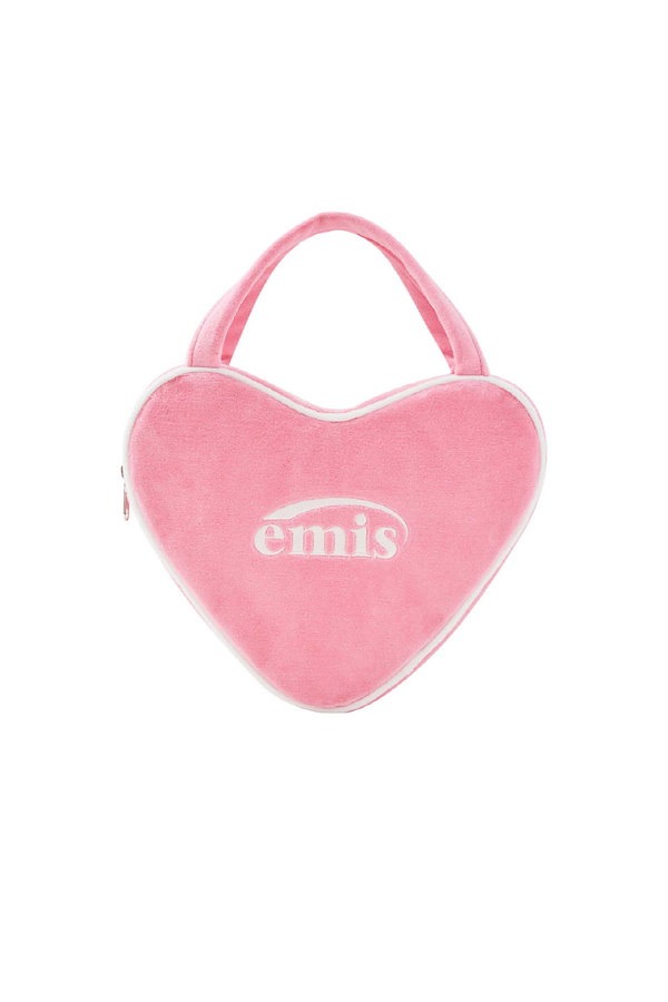【EMIS】★送料・関税込★ベロアハートトートバッグ Qoo10] ハーディエイミス ベロア ハート トートバッグ 3カラー