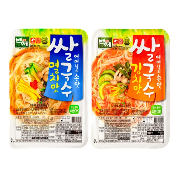 百済フォーイワシ味6個+キムチ味6個+ユッケジャン味6個+ピリ辛6個+ネギコムタン麺6個_計30個