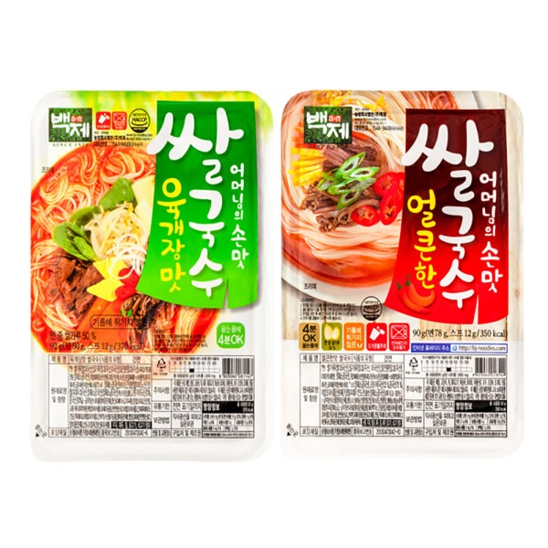 百済フォーイワシ味6個+キムチ味6個+ユッケジャン味6個+ピリ辛6個+ネギコムタン麺6個_計30個