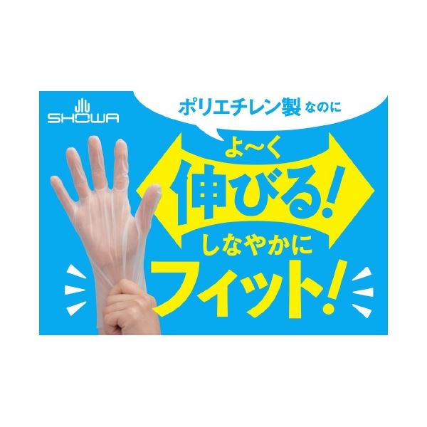ショーワグローブ つかいきりグローブ 半透明 L 2400枚（100枚x24箱）