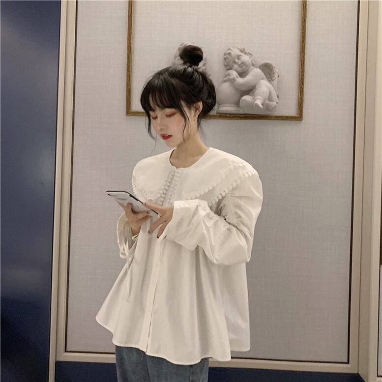 レディース フリル付きセーラーカラーブラウス ダブルフリルカラーブラウス ビックカラー ダブル襟デザイン トップス シャツ ブラウス 白シャツ 白トップス 長袖 襟付き レース 大人可愛い きれいめ レディース フリル付きセーラーカラーブラウス ダブルフリルカラーブラウス ビックカラー ダブル襟デザイン トップス シャツ ブラウス 白シャツ 白トップス 長袖 襟付き レース 大人可愛い きれいめ