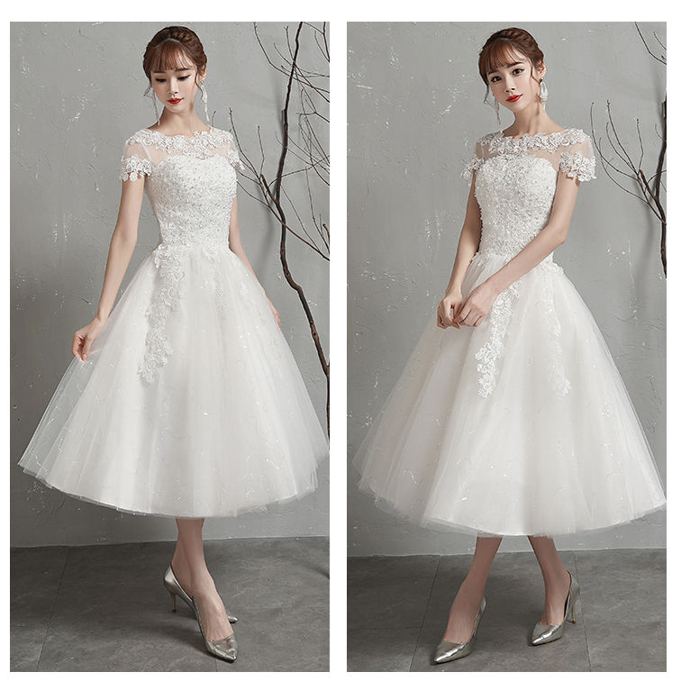 ワンショルダーライトウェディングドレス 2025 韓国花嫁 森スタイル スーパーファンタジー シンプルドレス プチショートスタイル ワンショルダーライトウェディングドレス 2025 韓国花嫁 森スタイル スーパーファンタジー シンプルドレス プチショートスタイル