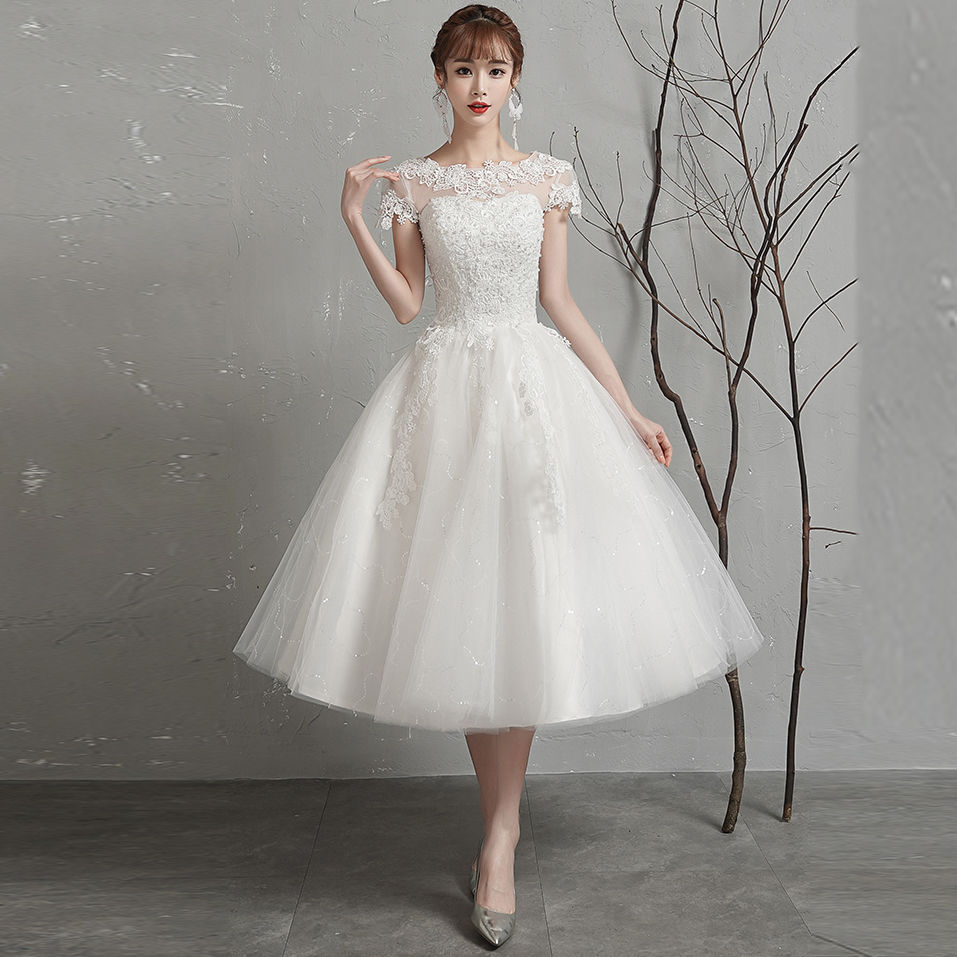 ワンショルダーライトウェディングドレス 2025 韓国花嫁 森スタイル スーパーファンタジー シンプルドレス プチショートスタイル ワンショルダーライトウェディングドレス 2025 韓国花嫁 森スタイル スーパーファンタジー シンプルドレス プチショートスタイル