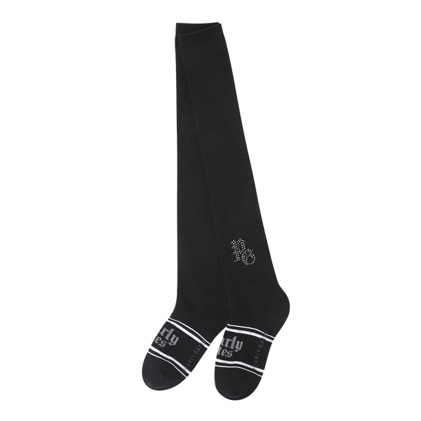 (Paris Gates) レディースホットフィックスロゴカラーノンスリップニーソックス